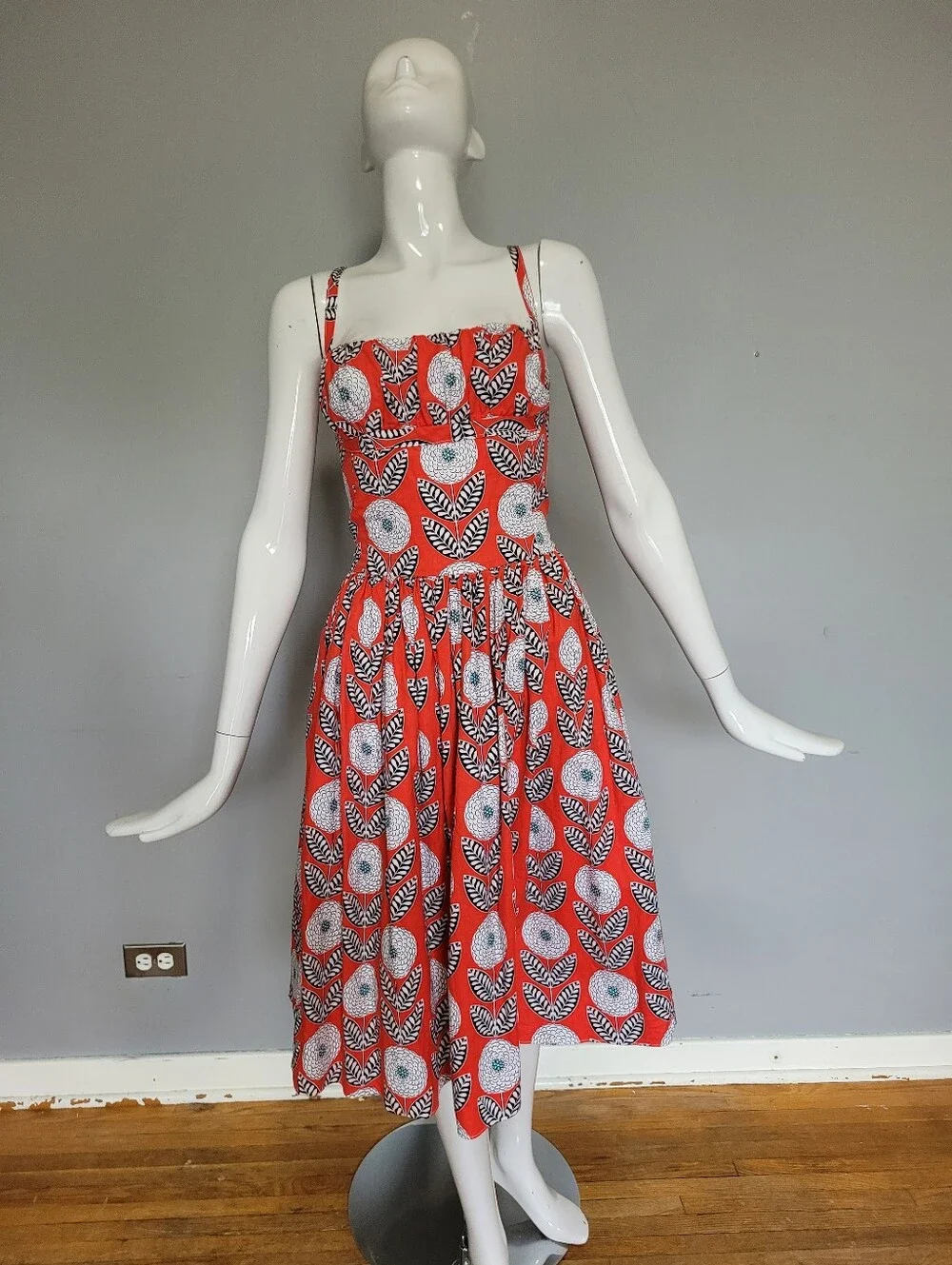 Bernie Dexter Paris Dress In What A Dahlia Print, VGUC, Size 2X - Picture 2 of 8